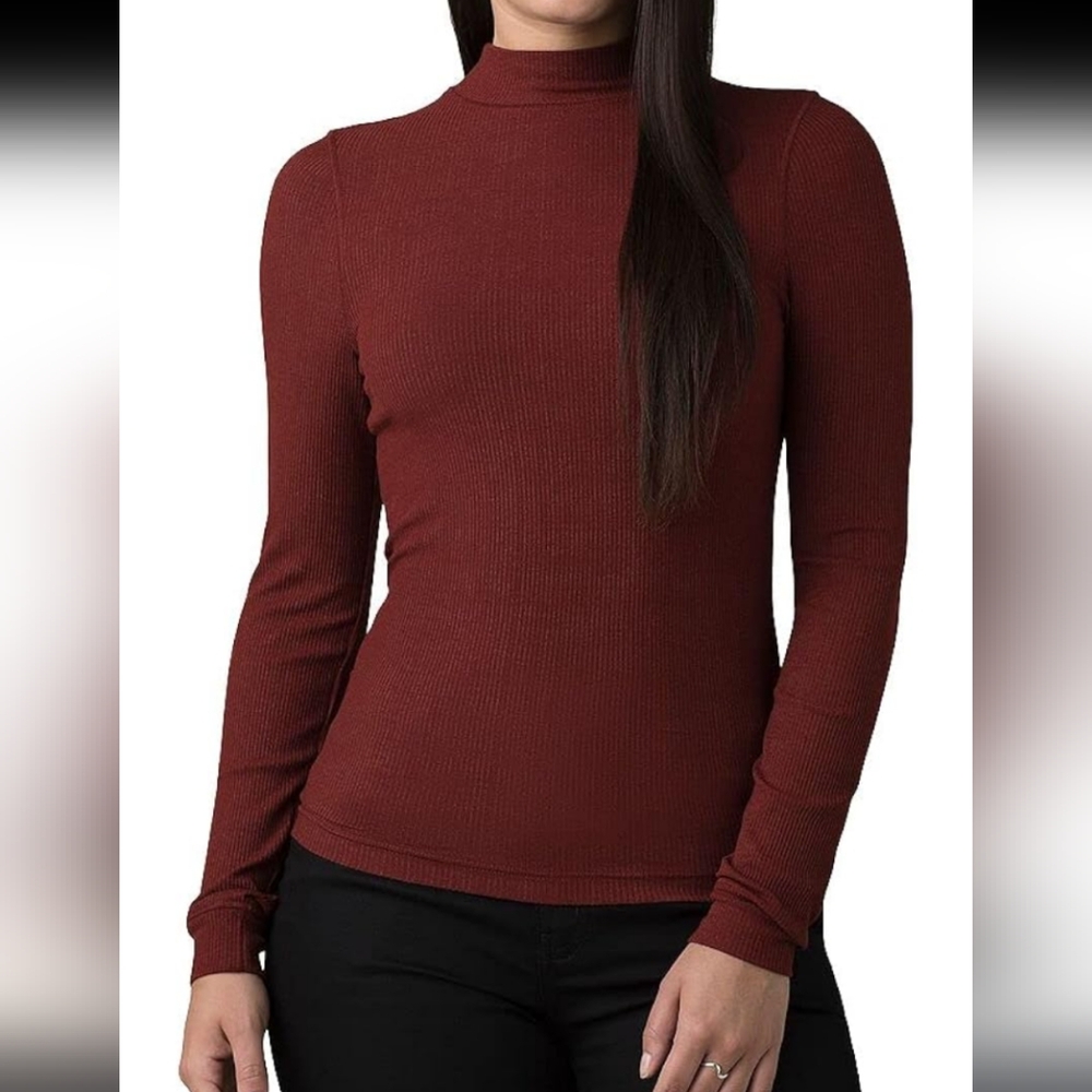 PrAna Foundation Rib Mock Neck